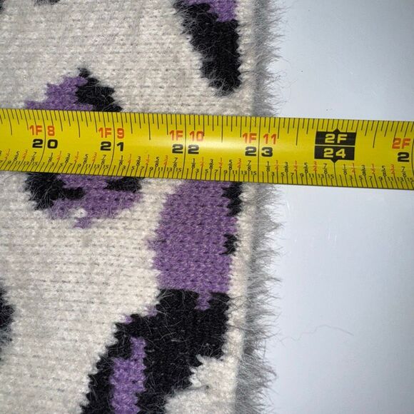 Moon River Lilac Leopard Funnel Neck Sweater | Large | Anthropologie - Picture 11 of 11